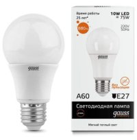 Лампа "груша" GAUSS Elementary светодиодная (LED) Е27 10Вт 230В 