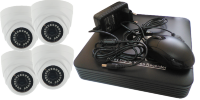 AHD комплект видеонаблюдения на 4 купольных видеокамеры 2мп
