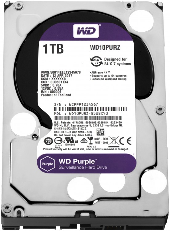 Жесткий диск WD Purple WD10PURZ
