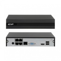 EZ-NVR1B04HC-4P/E 4-х канальный IP видеорегистратор 1080Р с 4 POE портами